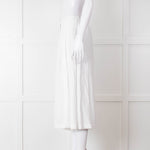 Oska White Linen Blend Culottes