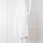 Oska White Linen Blend Culottes