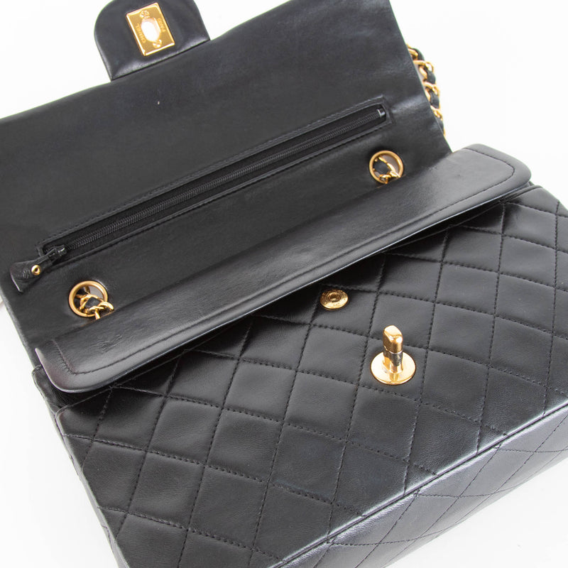 Chanel Classic Vintage Double Flap in Black Lambskin Leather