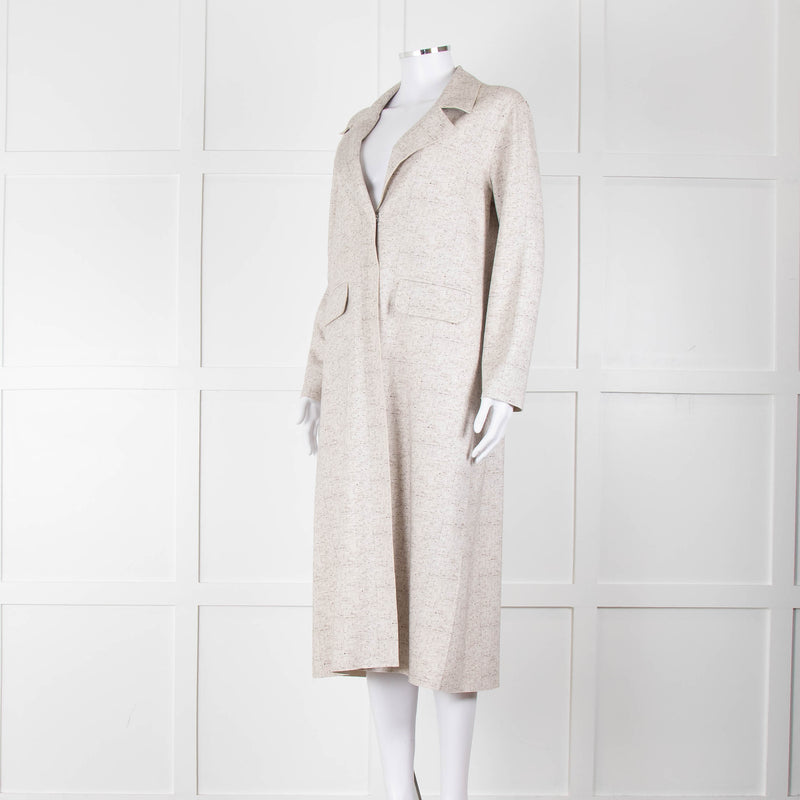Goodmatch Beige Brown Fleck Long Coat
