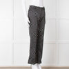 Emanuel Ungaro Black White Polka Dots Cotton Trousers