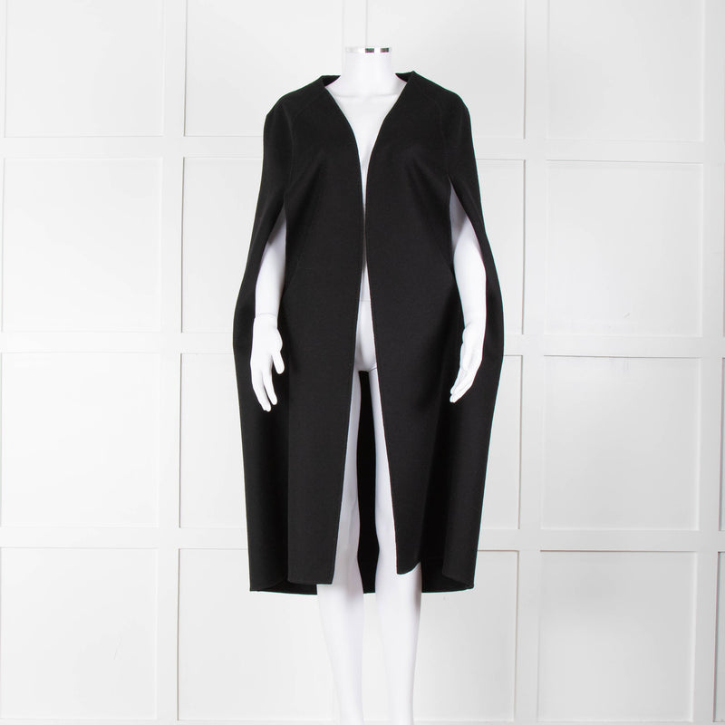 Louise Kennedy Black Wool Long Cape