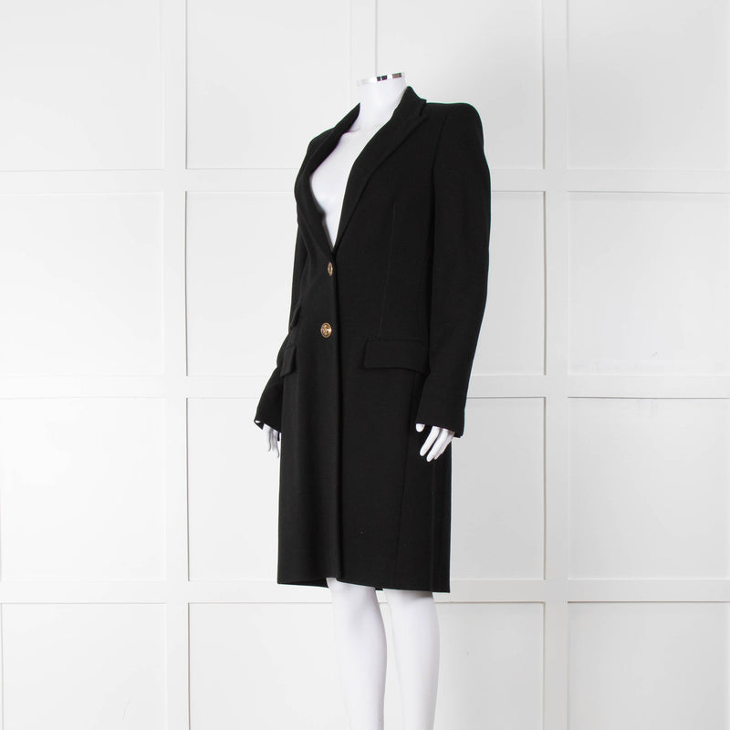 Emilio Pucci Black Gold Button Fitted Coat