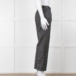 Emanuel Ungaro Black White Polka Dots Cotton Trousers