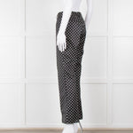 Emanuel Ungaro Black White Polka Dots Cotton Trousers