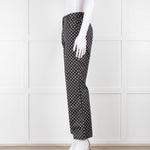 Emanuel Ungaro Black White Polka Dots Cotton Trousers