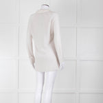 Amina Rubinacci Light Grey Cashmere Blend Edge To Edge Cardigan