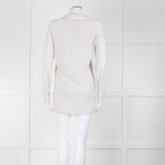 Amina Rubinacci Light Grey Cashmere Blend Edge To Edge Cardigan