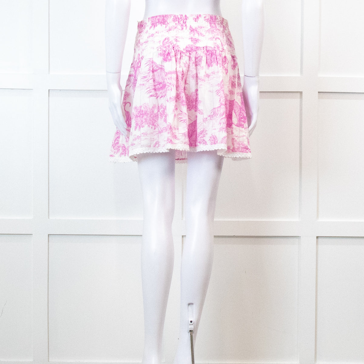 Zadig & Voltaire Pink and White Floral Mini Skirt