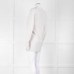 Amina Rubinacci Light Grey Cashmere Blend Edge To Edge Cardigan