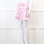 Zadig & Voltaire Pink and White Floral Mini Skirt