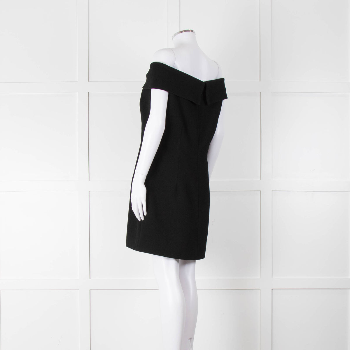 Emilia Wickstead Black Off Shoulder Mini Dress