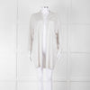 Amina Rubinacci Light Grey Linen Elastic Detail Cardigan
