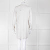 Amina Rubinacci Light Grey Linen Elastic Detail Cardigan