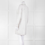 Amina Rubinacci Light Grey Linen Elastic Detail Cardigan