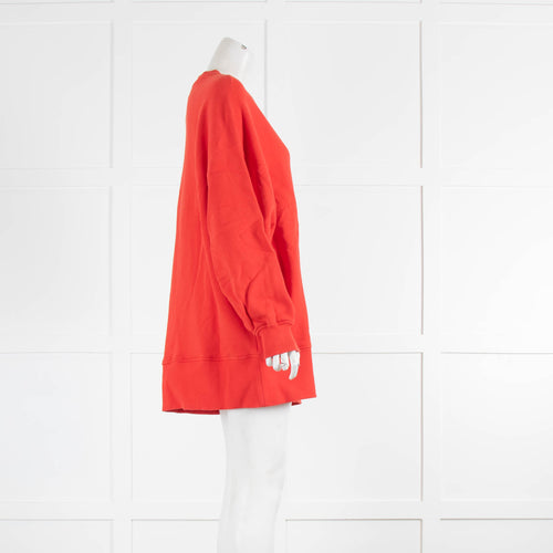 Essential Antwerp Red Sweatshirt Zip Sides