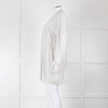 Amina Rubinacci Light Grey Linen Elastic Detail Cardigan