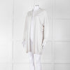 Amina Rubinacci Light Grey Linen Elastic Detail Cardigan