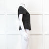 Red Valentino Black Peplum Waffle Top