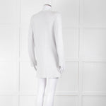 Amina Rubinacci Light Grey Tiny Sequin Cotton Blend Cardigan