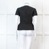 Red Valentino Black Peplum Waffle Top