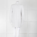 Amina Rubinacci Light Grey Tiny Sequin Cotton Blend Cardigan