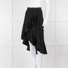 Sandro Black Frill Detail Midi Skirt
