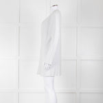 Amina Rubinacci Light Grey Tiny Sequin Cotton Blend Cardigan