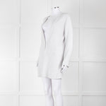 Amina Rubinacci Light Grey Tiny Sequin Cotton Blend Cardigan