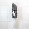 Iro Grey Metallic Tiered Mini Dress