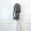 Iro Grey Metallic Tiered Mini Dress