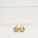 Tory Burch Gold Kiltie Mule
