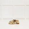 Tory Burch Gold Kiltie Mule