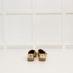 Tory Burch Gold Kiltie Mule