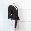 Iris & Ink Black Cotton Wrap Shirt with Belt