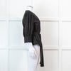 Iris & Ink Black Cotton Wrap Shirt with Belt