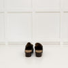 Russell & Bromley Black Clogs With Gold Chain