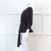 Iris & Ink Black Cotton Wrap Shirt with Belt