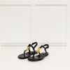 Victoria Beckham Black T Bar Watch Chain Sandals