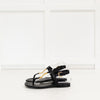 Victoria Beckham Black T Bar Watch Chain Sandals