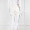 Agolde Cream Denim Raw Edge Parker Shorts