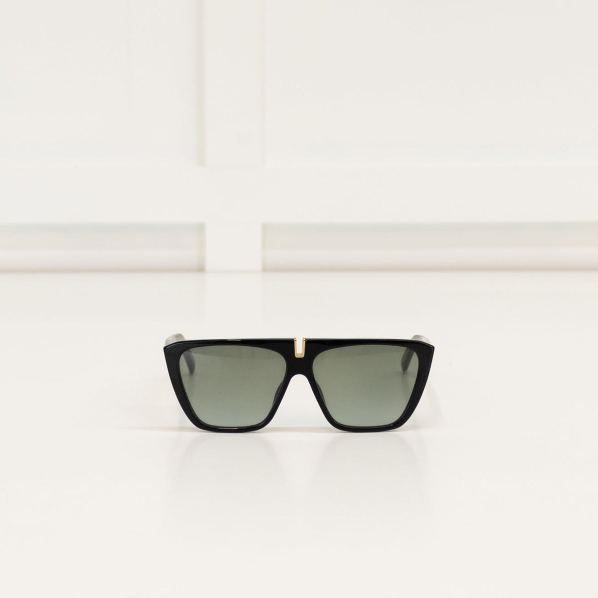 Givenchy Black Flat Top Rounded Sunglasses