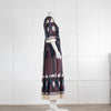 Ba&sh Blue Burgundy Cream Mandie Dress