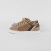 Burberry Beige Leather + Canvas Trainers