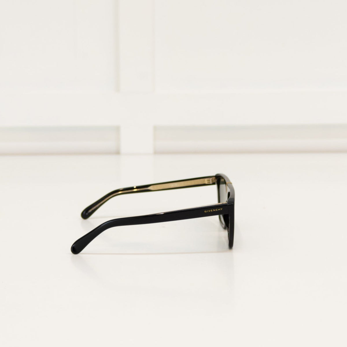 Givenchy Black Flat Top Rounded Sunglasses