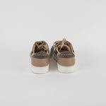 Burberry Beige Leather + Canvas Trainers
