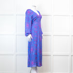 Aspiga Blue And Pink Paisley Tie Back Maxi Dress