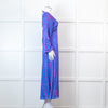 Aspiga Blue And Pink Paisley Tie Back Maxi Dress