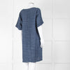 Eileen Fisher Blue White Striped Linen Dress