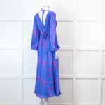 Aspiga Blue And Pink Paisley Tie Back Maxi Dress